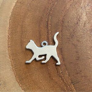 RETIRED James Avery Walking Cat Charm, Sterling Silver